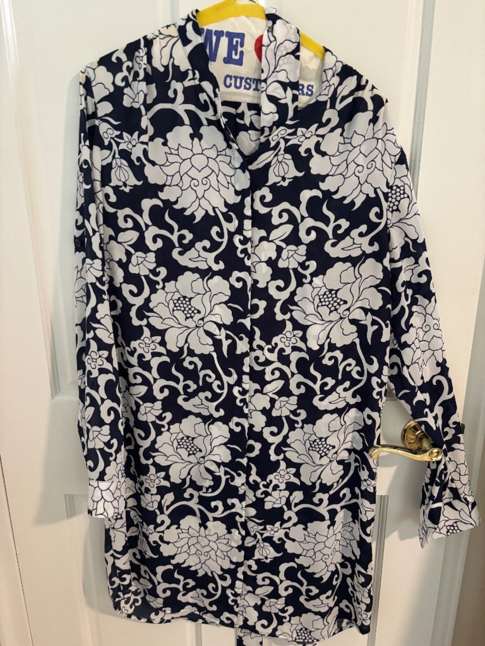 Tie waste shirt dress